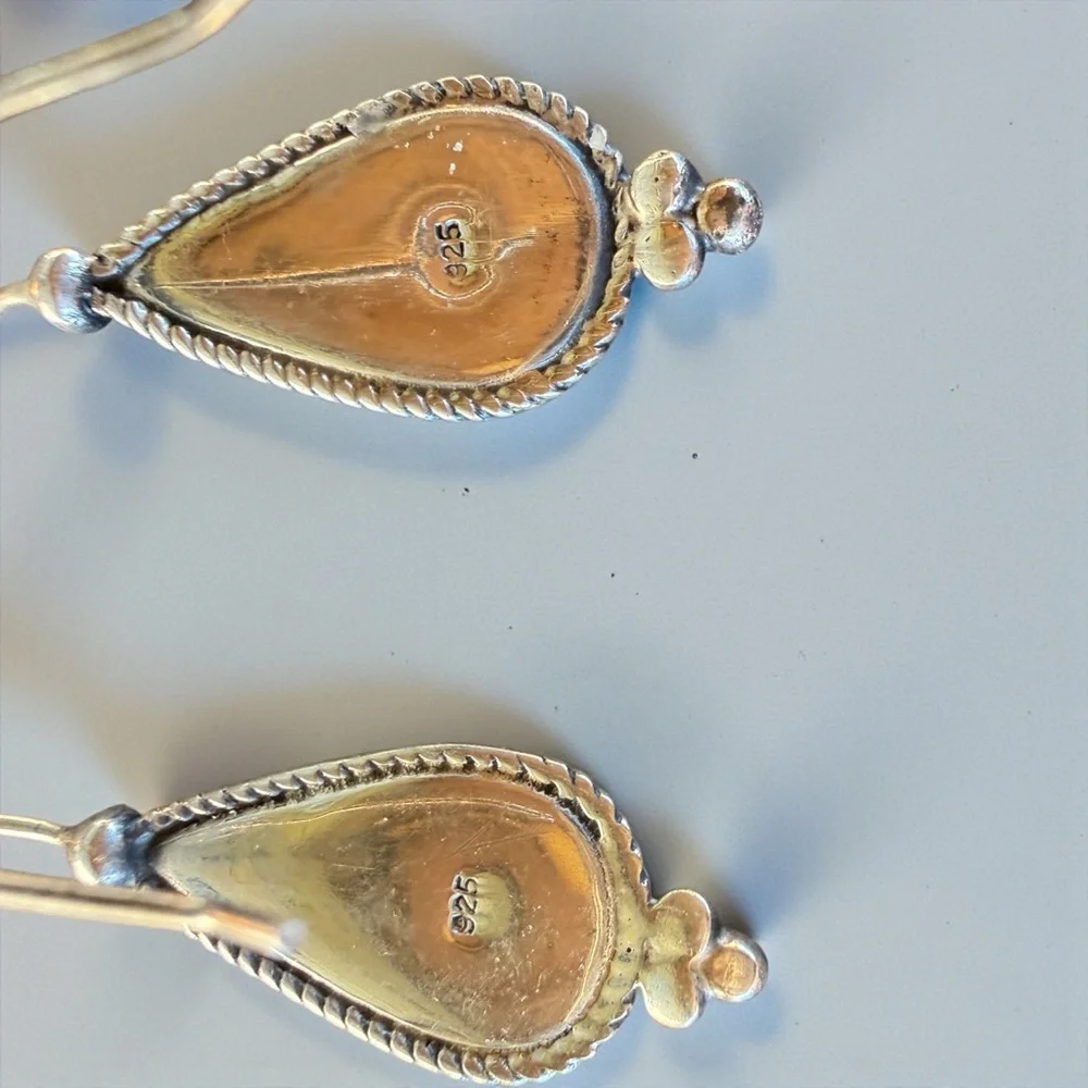 Black onyx Teardrop Earrings​ - Picture 5 of 5